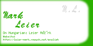 mark leier business card